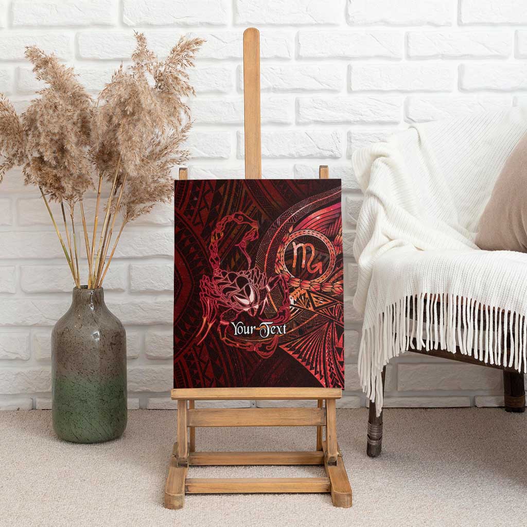 Personalised Polynesia Zodiac Scorpio Canvas Wall Art Galaxy Polynesian Pattern Chest Tattoo Style