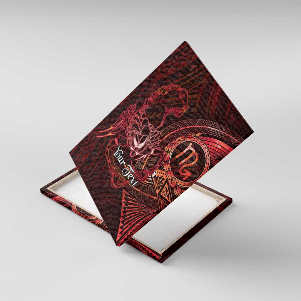 Personalised Polynesia Zodiac Scorpio Canvas Wall Art Galaxy Polynesian Pattern Chest Tattoo Style
