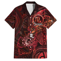 Personalised Polynesia Zodiac Scorpio Family Matching Mermaid Dress and Hawaiian Shirt Galaxy Polynesian Pattern Chest Tattoo Style