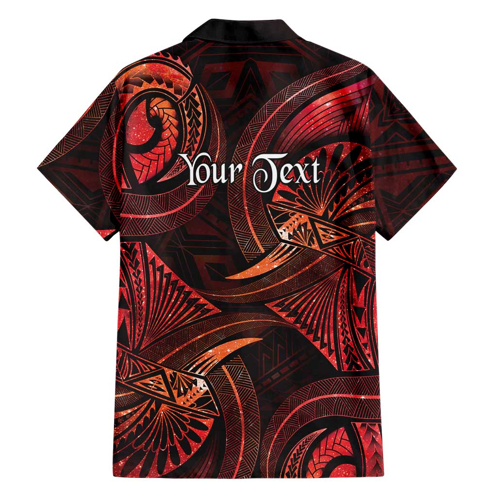 Personalised Polynesia Zodiac Scorpio Family Matching Off Shoulder Maxi Dress and Hawaiian Shirt Galaxy Polynesian Pattern Chest Tattoo Style