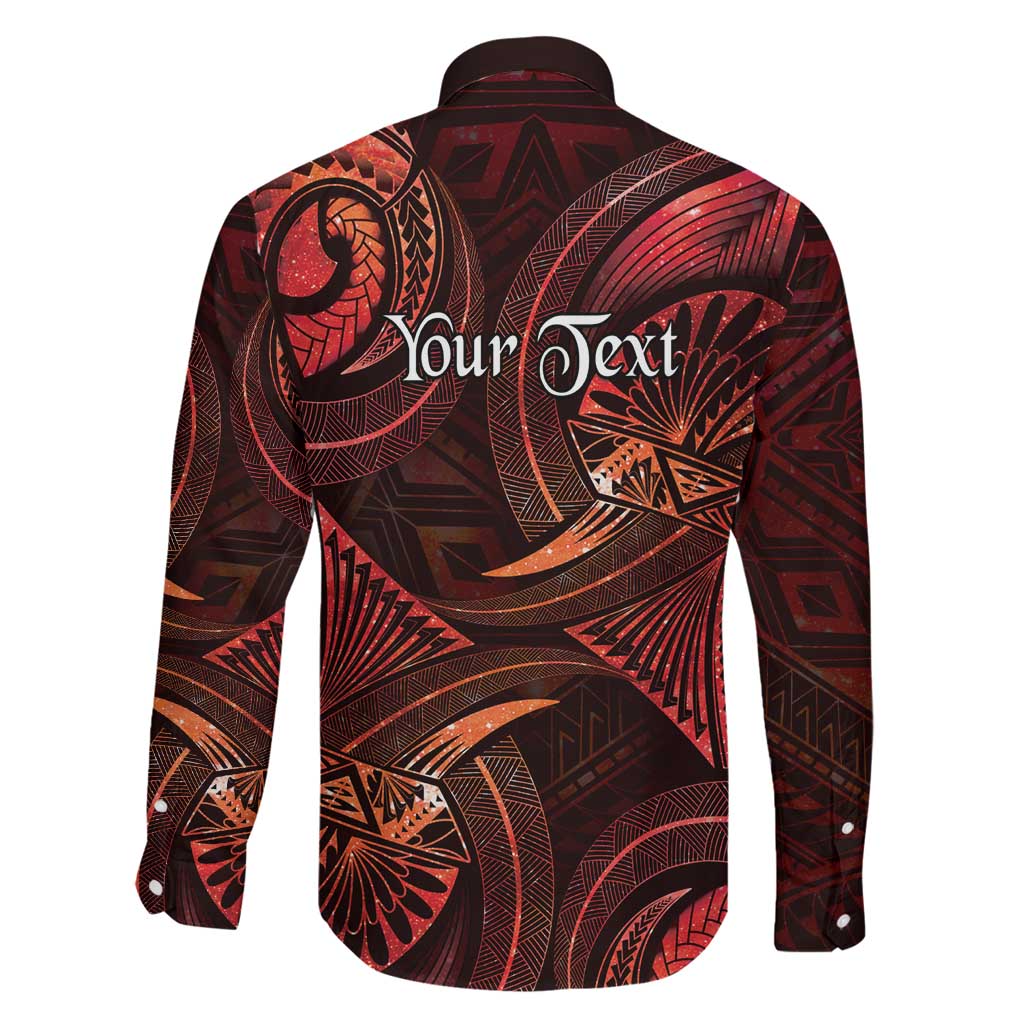 Personalised Polynesia Zodiac Scorpio Family Matching Off Shoulder Maxi Dress and Hawaiian Shirt Galaxy Polynesian Pattern Chest Tattoo Style
