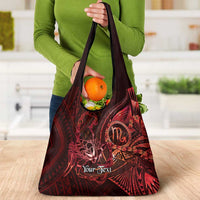Personalised Polynesia Zodiac Scorpio Grocery Bag Galaxy Polynesian Pattern Chest Tattoo Style
