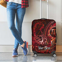 Personalised Polynesia Zodiac Scorpio Luggage Cover Galaxy Polynesian Pattern Chest Tattoo Style