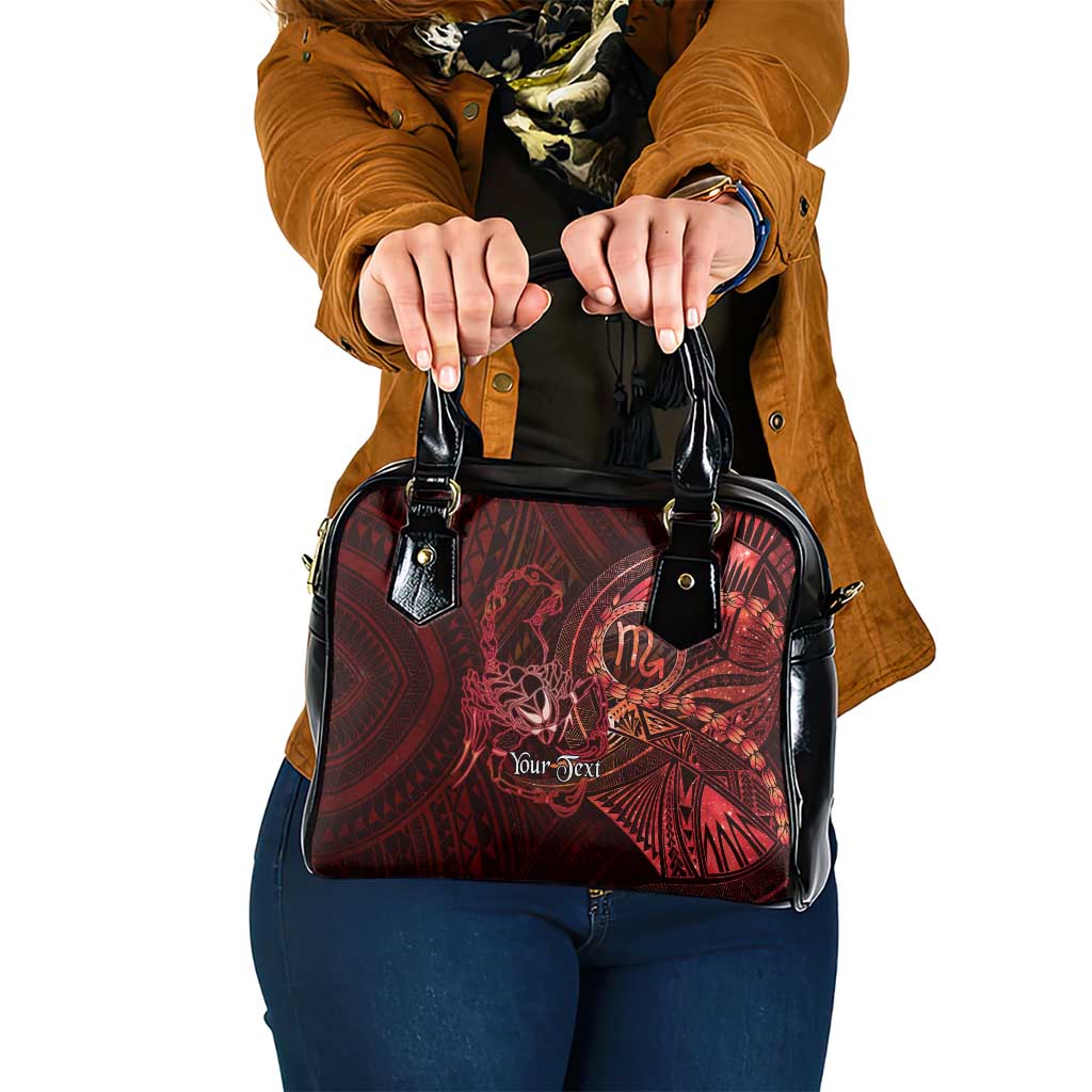 Personalised Polynesia Zodiac Scorpio Shoulder Handbag Galaxy Polynesian Pattern Chest Tattoo Style