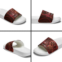 Personalised Polynesia Zodiac Scorpio Slide Sandals Galaxy Polynesian Pattern Chest Tattoo Style