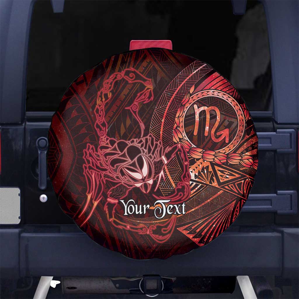 Personalised Polynesia Zodiac Scorpio Spare Tire Cover Galaxy Polynesian Pattern Chest Tattoo Style