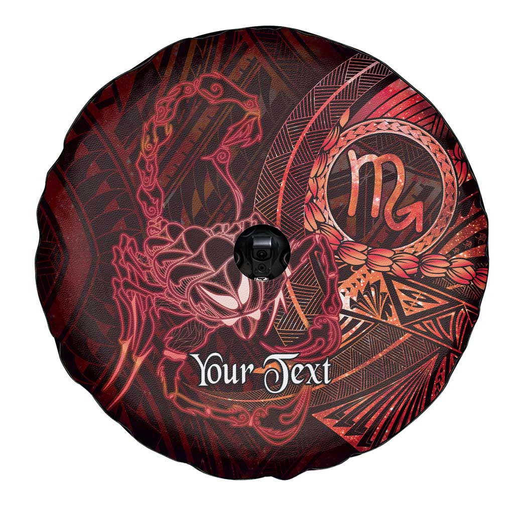 Personalised Polynesia Zodiac Scorpio Spare Tire Cover Galaxy Polynesian Pattern Chest Tattoo Style