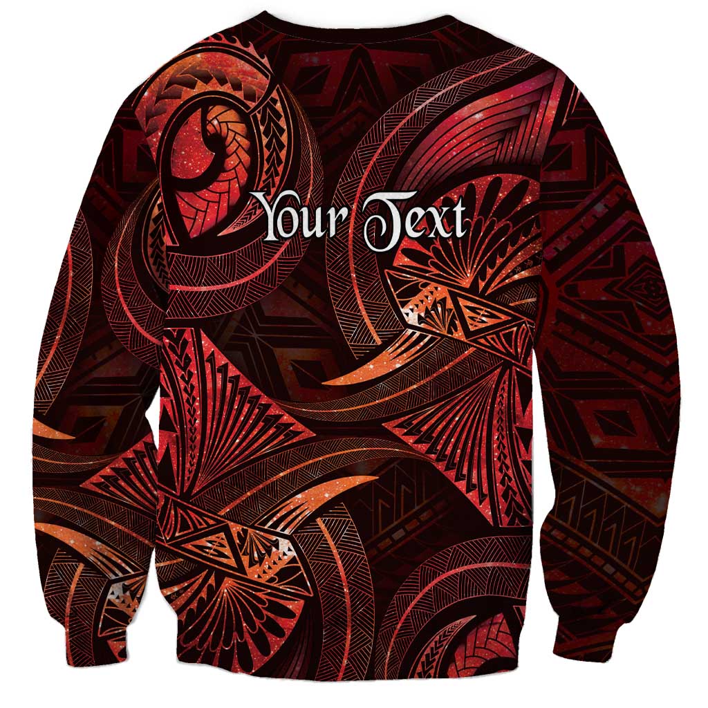 Personalised Polynesia Zodiac Scorpio Sweatshirt Galaxy Polynesian Pattern Chest Tattoo Style