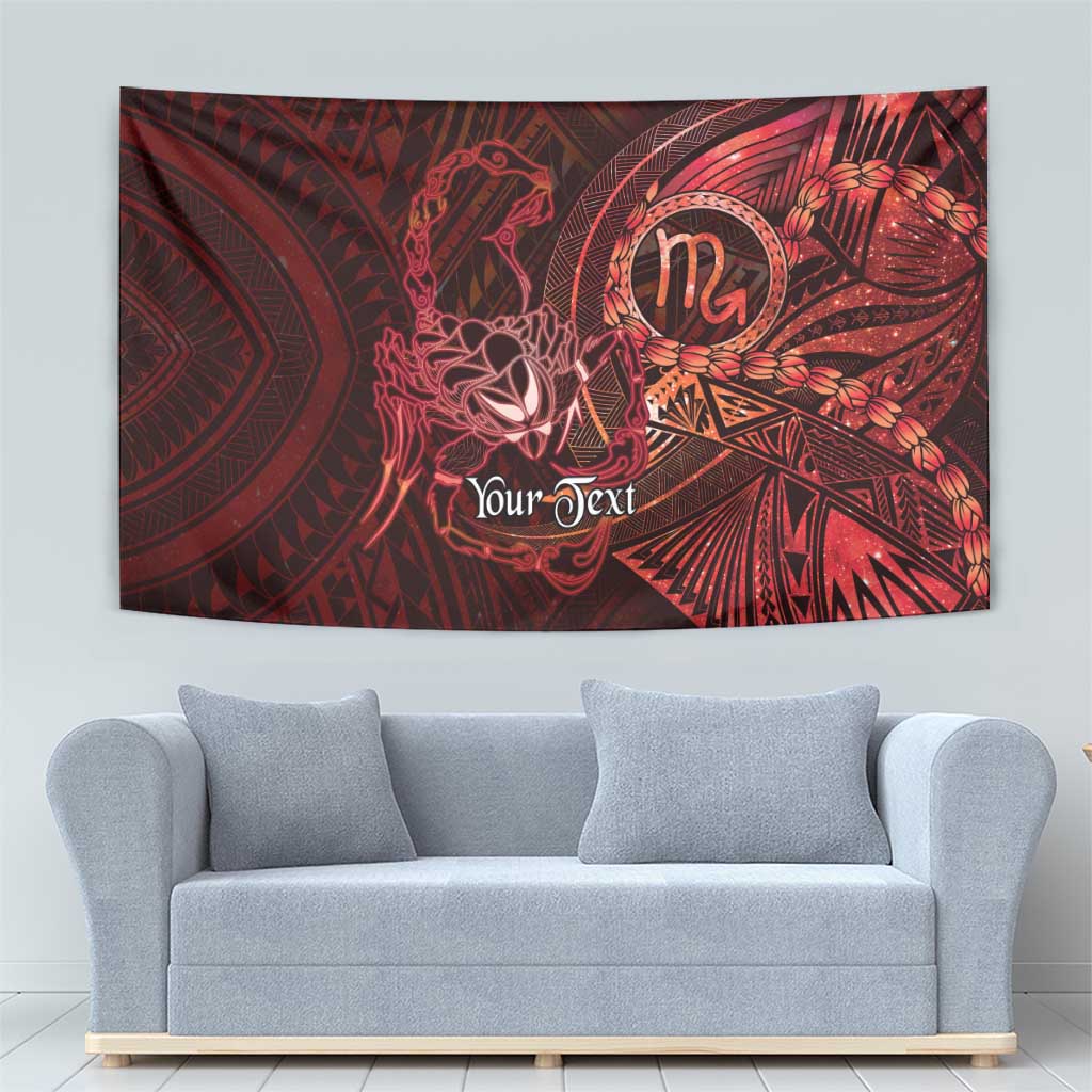 Personalised Polynesia Zodiac Scorpio Tapestry Galaxy Polynesian Pattern Chest Tattoo Style