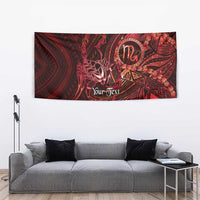 Personalised Polynesia Zodiac Scorpio Tapestry Galaxy Polynesian Pattern Chest Tattoo Style