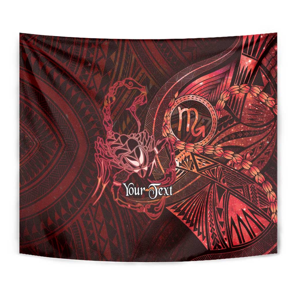 Personalised Polynesia Zodiac Scorpio Tapestry Galaxy Polynesian Pattern Chest Tattoo Style