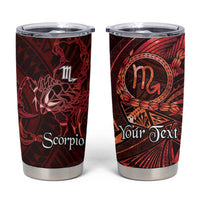 Personalised Polynesia Zodiac Scorpio Tumbler Cup Galaxy Polynesian Pattern Chest Tattoo Style