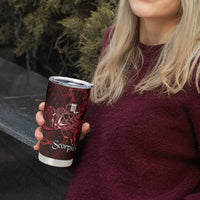 Personalised Polynesia Zodiac Scorpio Tumbler Cup Galaxy Polynesian Pattern Chest Tattoo Style