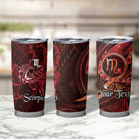 Personalised Polynesia Zodiac Scorpio Tumbler Cup Galaxy Polynesian Pattern Chest Tattoo Style