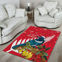 New Zealand Christmas In July Area Rug Tui Bird With Kowhai Meri Kirihimete LT14 - Polynesian Pride