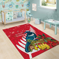 New Zealand Christmas In July Area Rug Tui Bird With Kowhai Meri Kirihimete LT14 - Polynesian Pride