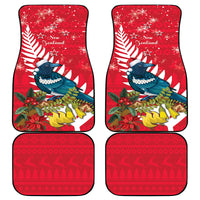 New Zealand Christmas In July Car Mats Tui Bird With Kowhai Meri Kirihimete LT14 - Polynesian Pride