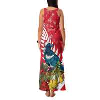 New Zealand Christmas In July Family Matching Tank Maxi Dress and Hawaiian Shirt Tui Bird With Kowhai Meri Kirihimete LT14 - Polynesian Pride