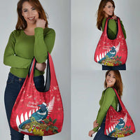 New Zealand Christmas In July Grocery Bag Tui Bird With Kowhai Meri Kirihimete LT14 - Polynesian Pride