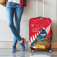 New Zealand Christmas In July Luggage Cover Tui Bird With Kowhai Meri Kirihimete LT14 - Polynesian Pride