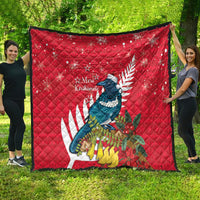New Zealand Christmas In July Quilt Tui Bird With Kowhai Meri Kirihimete LT14 - Polynesian Pride