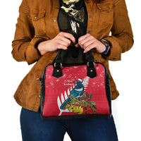 New Zealand Christmas In July Shoulder Handbag Tui Bird With Kowhai Meri Kirihimete LT14 - Polynesian Pride