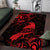 New Zealand Tui Bird Area Rug Aotearoa Maori Pattern - Red
