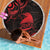 New Zealand Tui Bird Beach Blanket Aotearoa Maori Pattern - Red