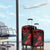 New Zealand Tui Bird Luggage Cover Aotearoa Maori Pattern - Red