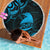 New Zealand Tui Bird Beach Blanket Aotearoa Maori Pattern - Blue