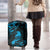 New Zealand Tui Bird Luggage Cover Aotearoa Maori Pattern - Blue