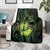 Kia Orana Kuki Airani Blanket Cook Islands Tangaroa God Tatau Green