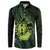Kia Orana Kuki Airani Button Sweatshirt Cook Islands Tangaroa God Tatau Green