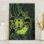 Kia Orana Kuki Airani Canvas Wall Art Cook Islands Tangaroa God Tatau Green