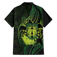 Kia Orana Kuki Airani Family Matching Summer Maxi Dress and Hawaiian Shirt Cook Islands Tangaroa God Tatau Green LT14 - Polynesian Pride
