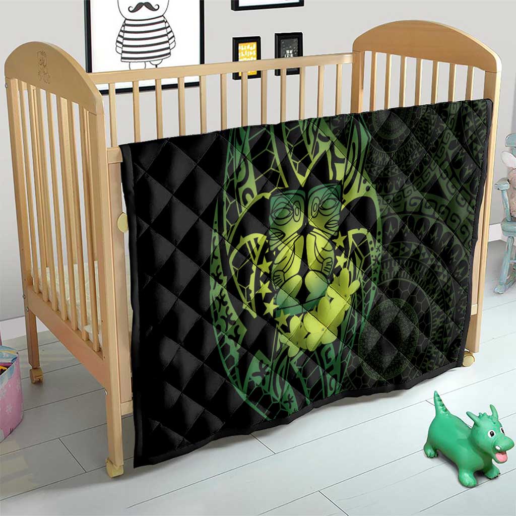 Kia Orana Kuki Airani Quilt Cook Islands Tangaroa God Tatau Green