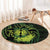 Kia Orana Kuki Airani Round Carpet Cook Islands Tangaroa God Tatau Green