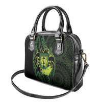 Kia Orana Kuki Airani Shoulder Handbag Cook Islands Tangaroa God Tatau Green