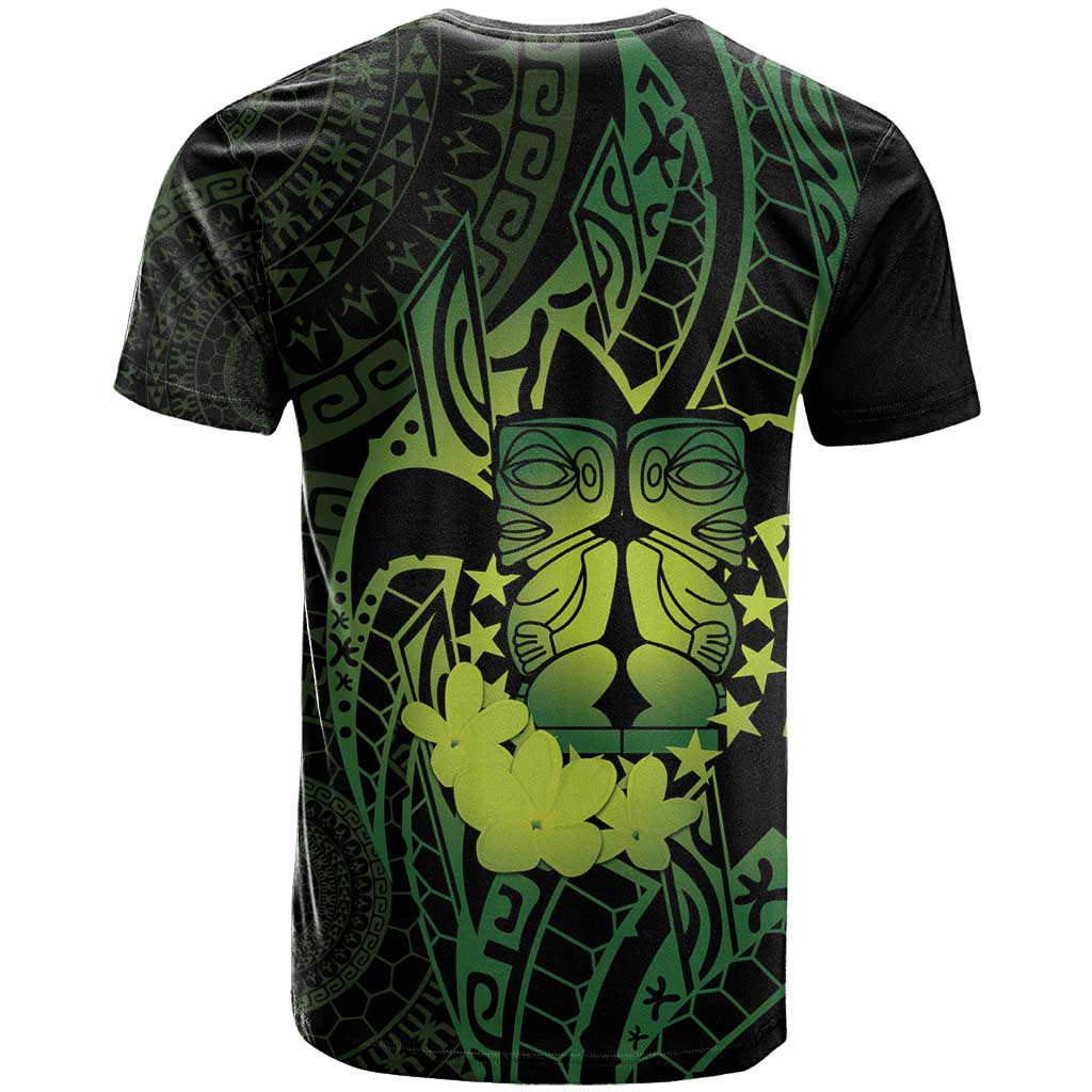Kia Orana Kuki Airani T Shirt Cook Islands Tangaroa God Tatau Green