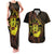Kia Orana Kuki Airani Couples Matching Tank Maxi Dress and Hawaiian Shirt Cook Islands Tangaroa God Tatau Gold