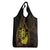 Kia Orana Kuki Airani Grocery Bag Cook Islands Tangaroa God Tatau Gold