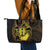 Kia Orana Kuki Airani Leather Tote Bag Cook Islands Tangaroa God Tatau Gold