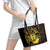 Kia Orana Kuki Airani Leather Tote Bag Cook Islands Tangaroa God Tatau Gold