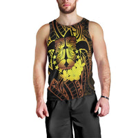 Kia Orana Kuki Airani Men Tank Top Cook Islands Tangaroa God Tatau Gold