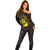 Kia Orana Kuki Airani Off Shoulder Sweater Cook Islands Tangaroa God Tatau Gold