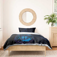 Kia Orana Kuki Airani Bedding Set Cook Islands Tangaroa God Tatau Purple