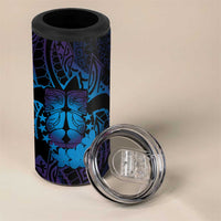 Kia Orana Kuki Airani 4 in 1 Can Cooler Tumbler Cook Islands Tangaroa God Tatau Purple LT14 - Polynesian Pride