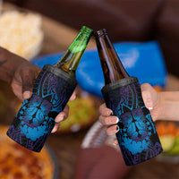 Kia Orana Kuki Airani 4 in 1 Can Cooler Tumbler Cook Islands Tangaroa God Tatau Purple LT14 - Polynesian Pride