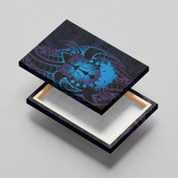 Kia Orana Kuki Airani Canvas Wall Art Cook Islands Tangaroa God Tatau Purple