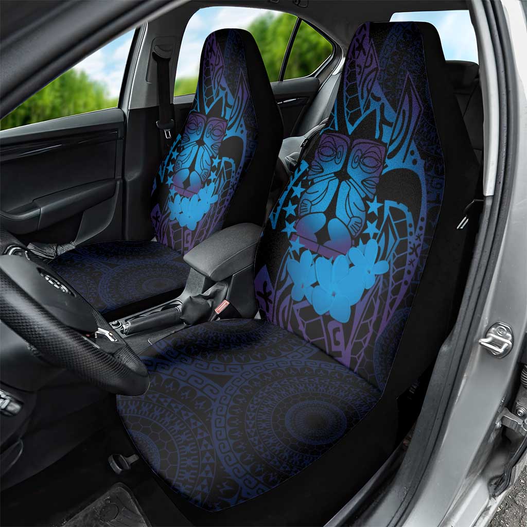 Kia Orana Kuki Airani Car Seat Cover Cook Islands Tangaroa God Tatau Purple